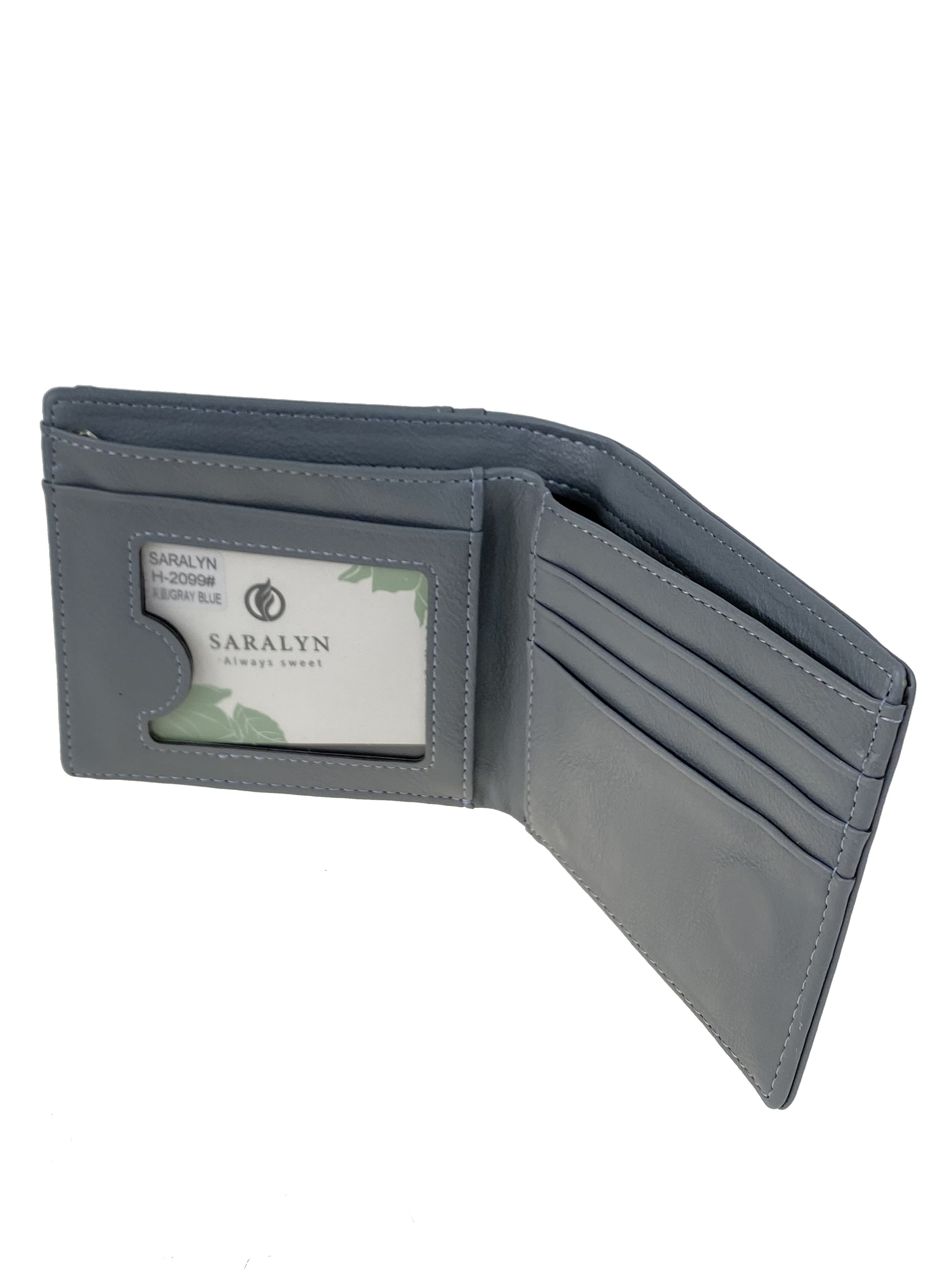 На фото 2 - Женский кошелёк из искусственной кожи, цвет  серый