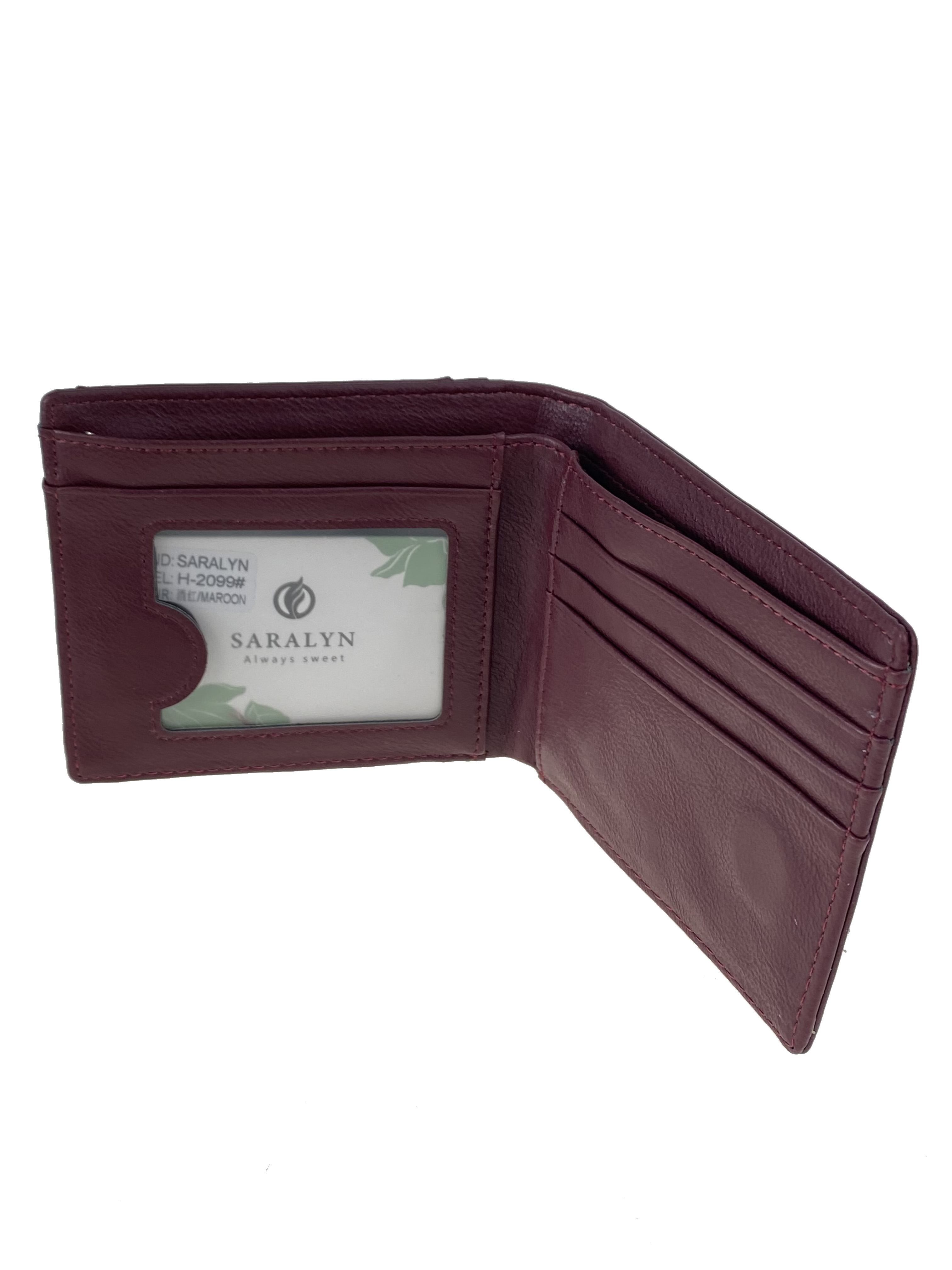 На фото 2 - Женский кошелёк из искусственной кожи, цвет  бордо