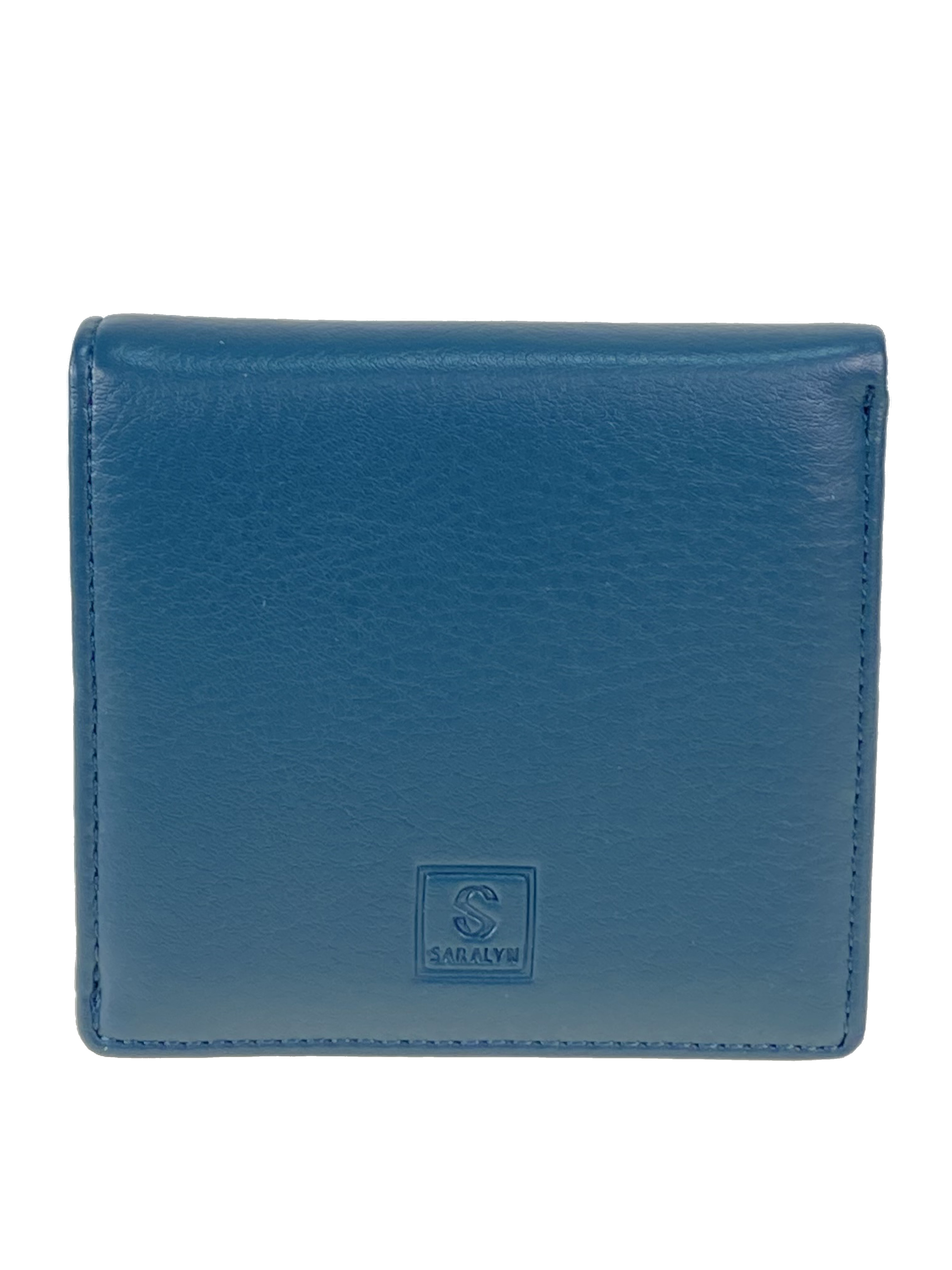 На фото 1 - Женский кошелёк из искусственной кожи, цвет  синий