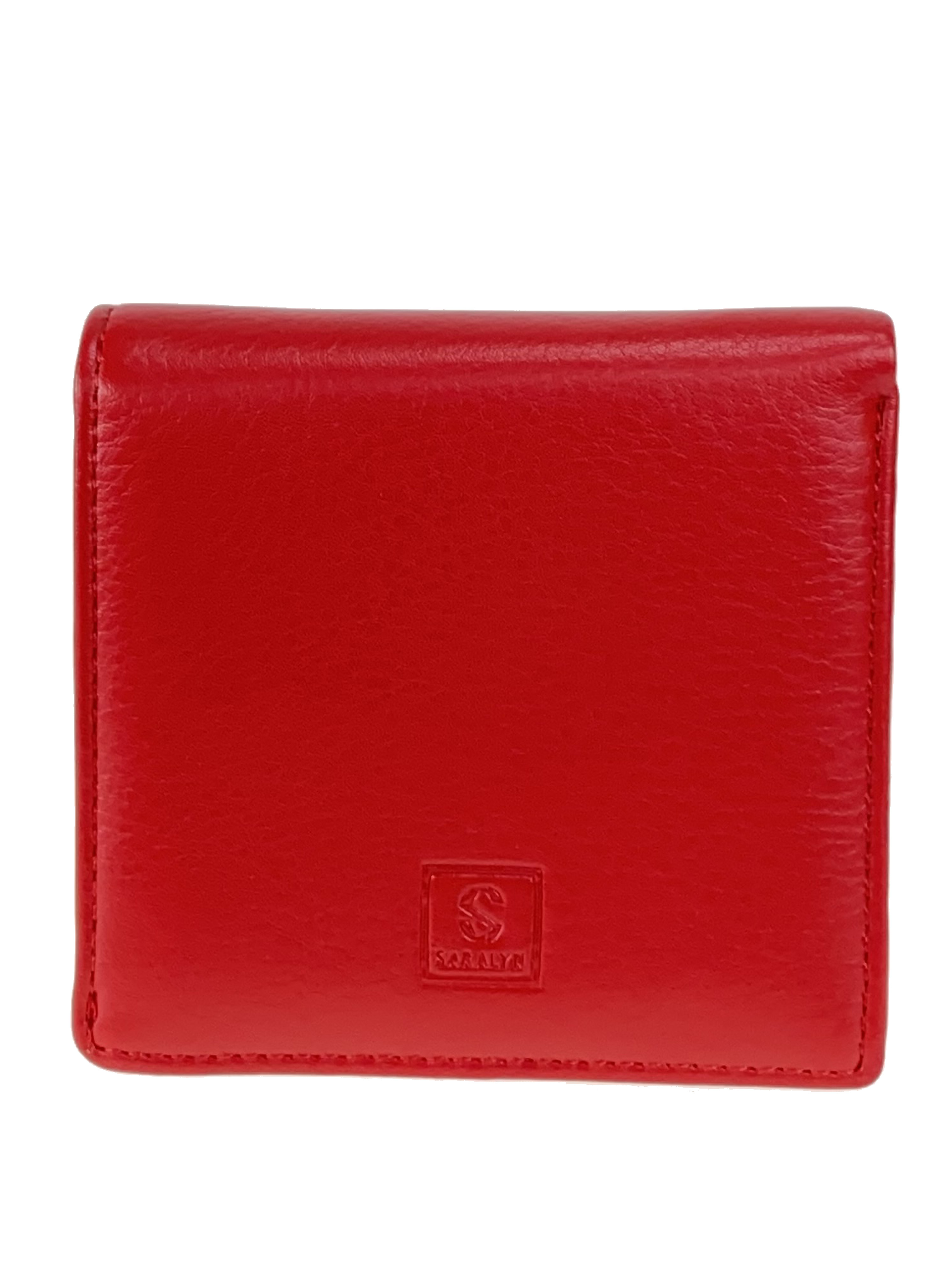 На фото 1 - Женский кошелёк из искусственной кожи, цвет  красный