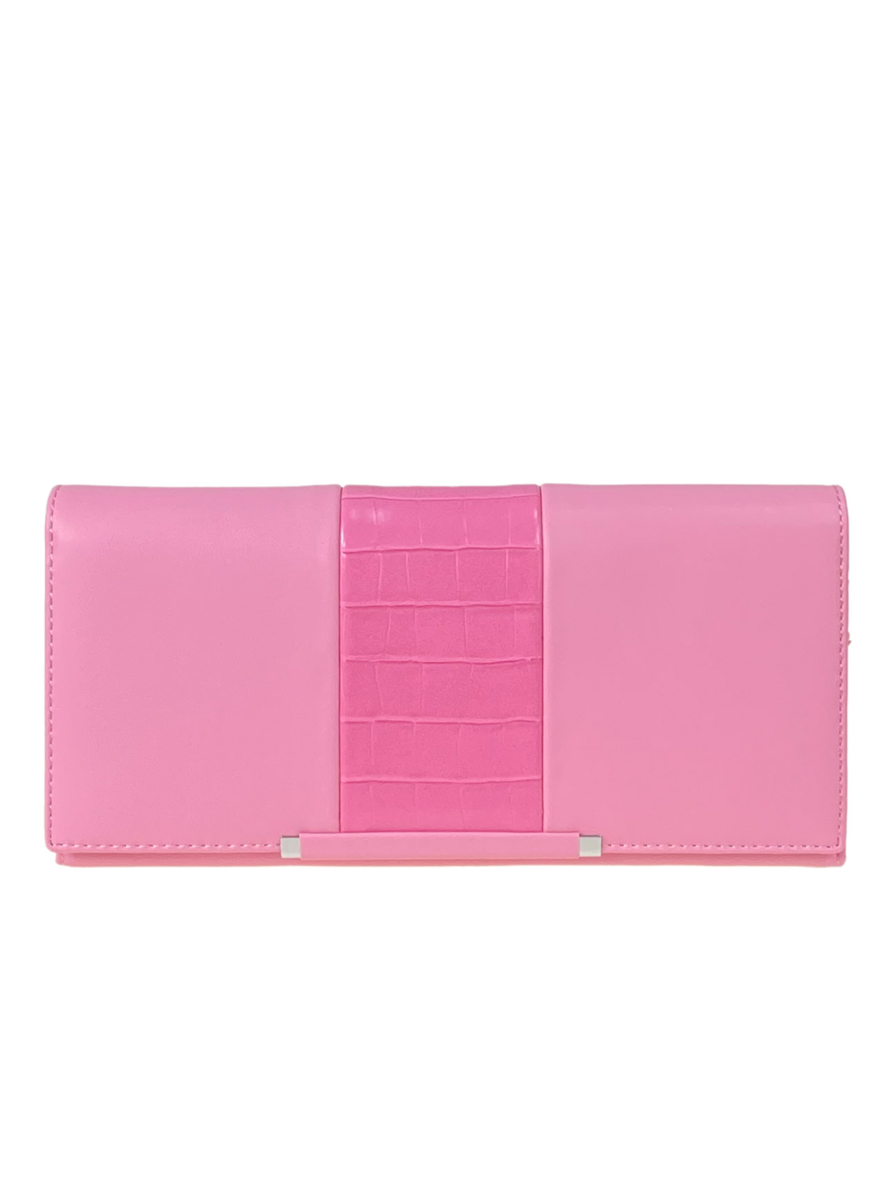 На фото 1 - Женский кошелек из искусственной кожи, цвет розовый
