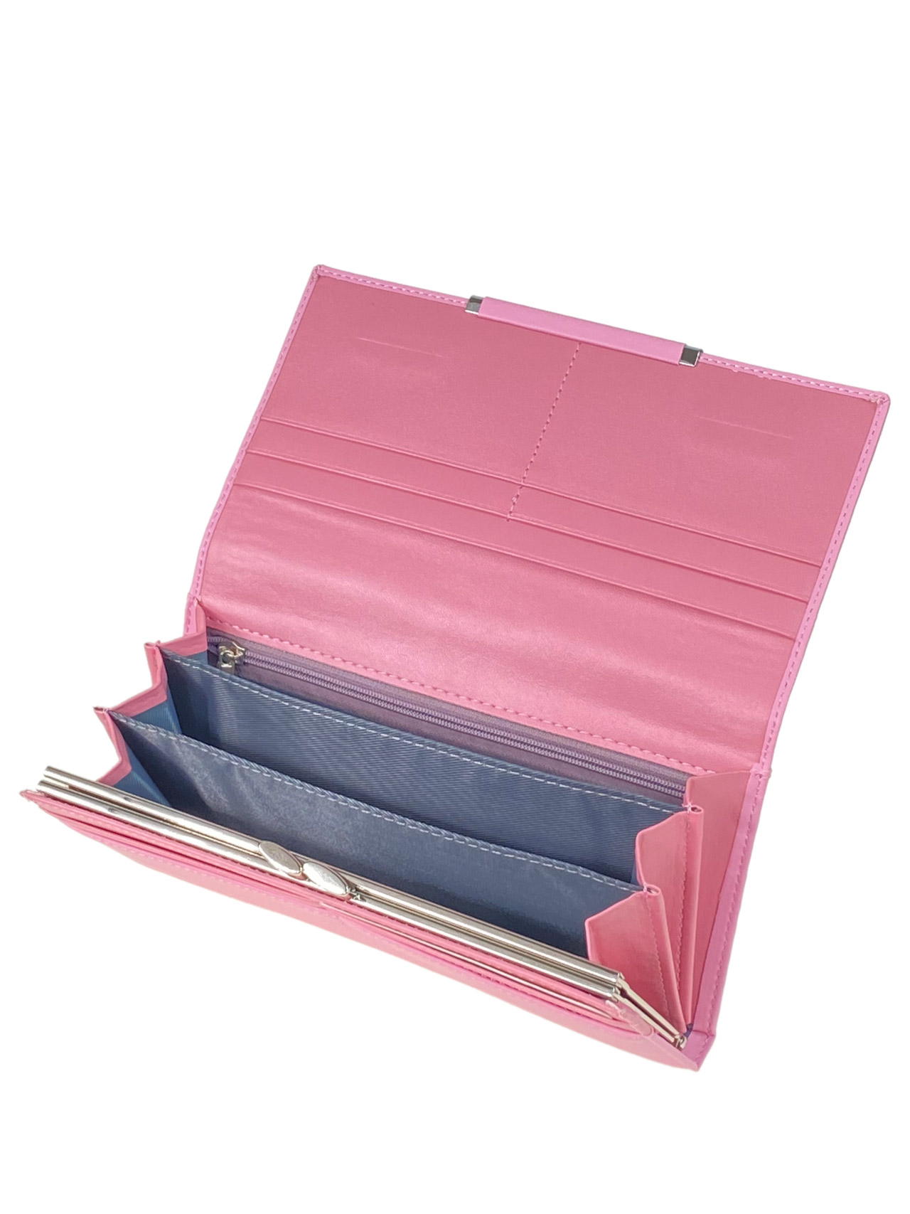 На фото 2 - Женский кошелек из искусственной кожи, цвет розовый