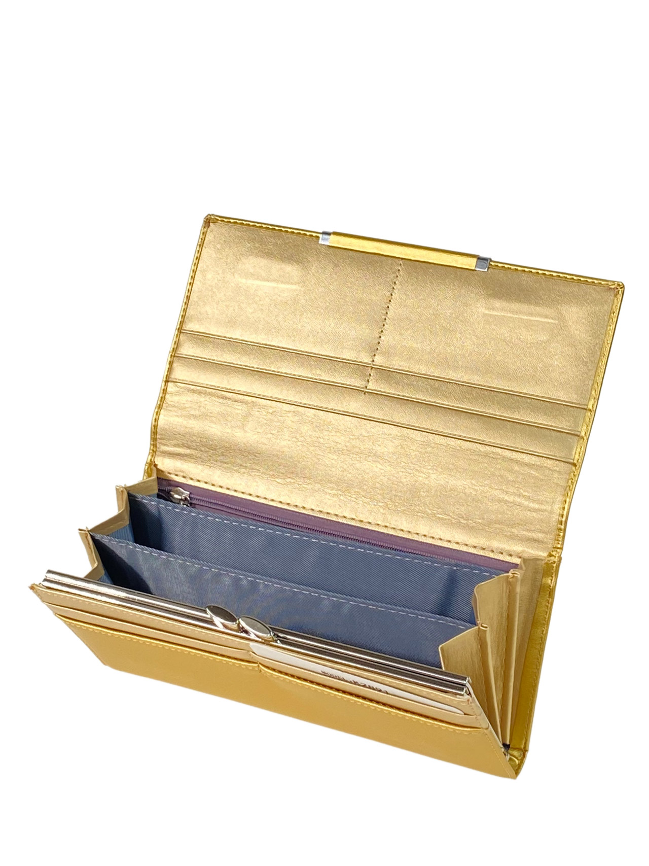 На фото 2 - Женский кошелек из искусственной кожи, цвет золото