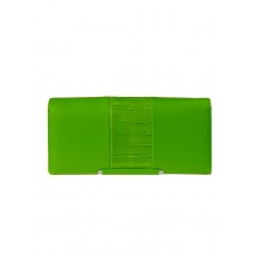 На фото 1 - Женский кошелек из искусственной кожи, цвет зеленый