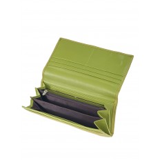 На фото 2 - Женское портмоне из искусственной кожи, цвет оливковый