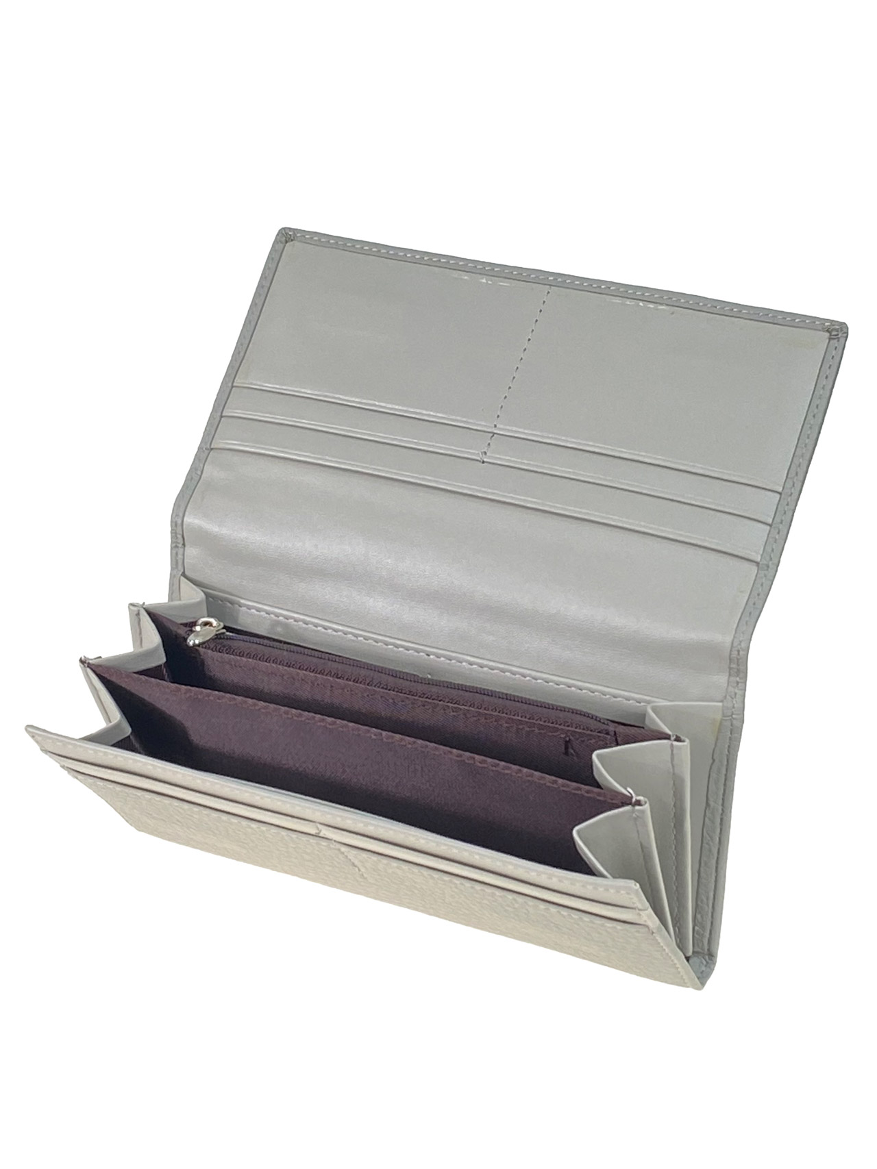 На фото 2 - Женское портмоне из искусственной кожи, цвет серый
