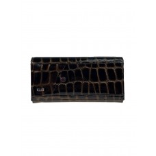 На фото 1 - Женское портмоне из натуральной кожи, цвет шоколад