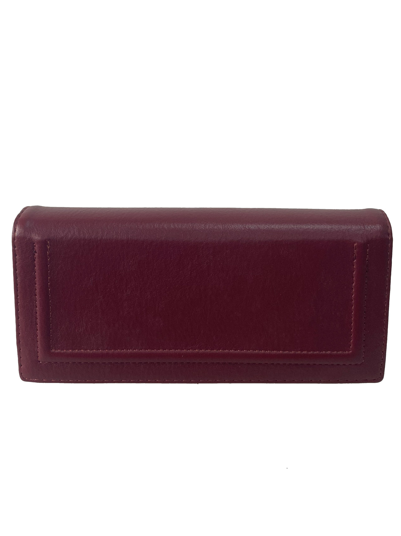 На фото 1 - Женское портмоне из мягкой искусственной кожи,  цвет бордовый