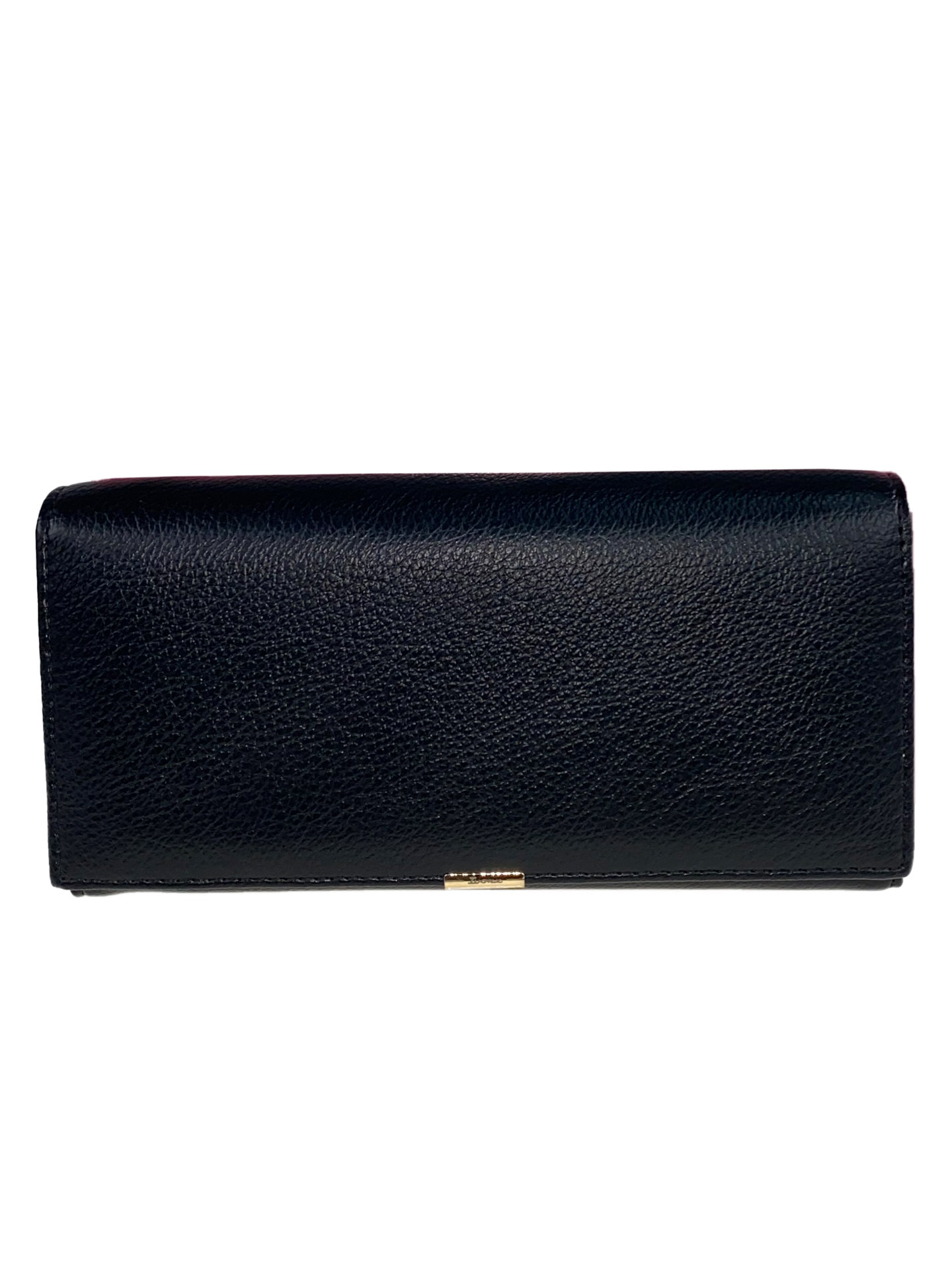 На фото 1 - Полноразмерный кошелёк-портмоне из натуральной кожи, цвет чёрный