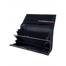 На фото 2 - Полноразмерный кошелёк-портмоне из натуральной кожи, цвет чёрный