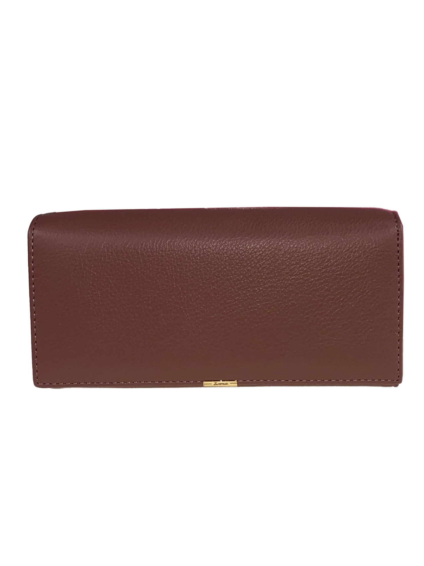 На фото 1 - Полноразмерный кошелёк-портмоне из натуральной кожи, цвет пыльная роза