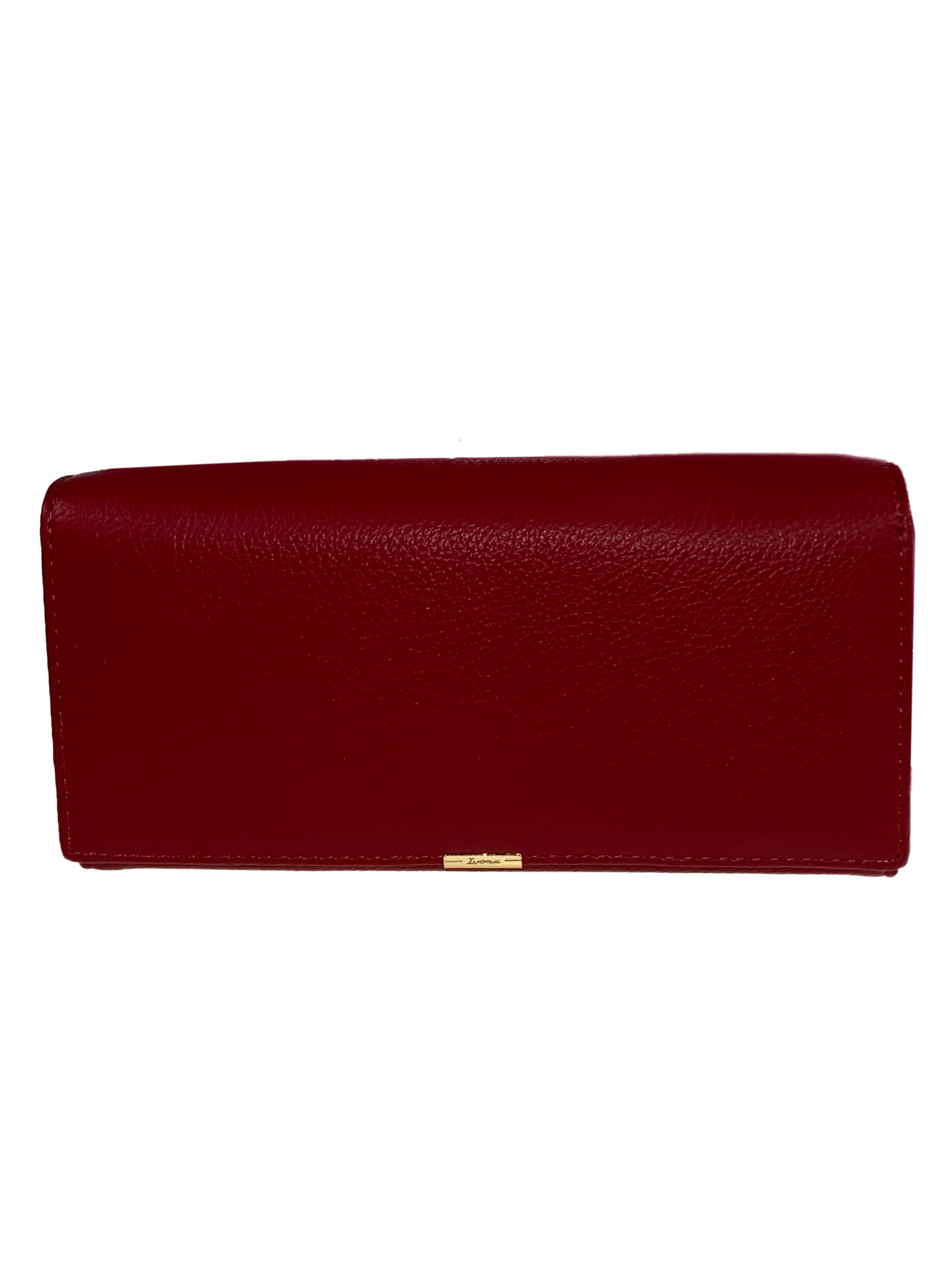 На фото 1 - Полноразмерный кошелёк-портмоне из натуральной кожи, цвет красный