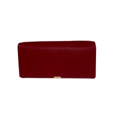 На фото 1 - Полноразмерный кошелёк-портмоне из натуральной кожи, цвет красный