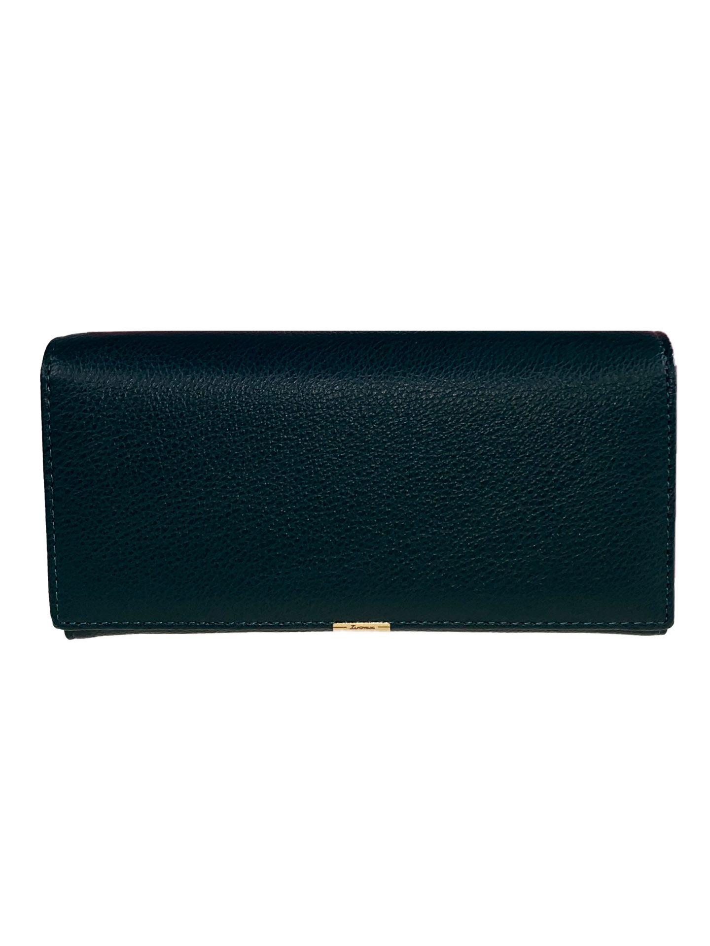 На фото 1 - Полноразмерный кошелёк-портмоне из натуральной кожи, цвет тёмно-зелёный