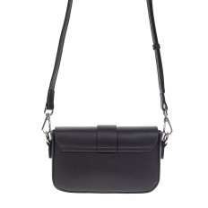 На фото 3 - Женская сумочка кросс-боди из натуральной кожи, цвет чёрный