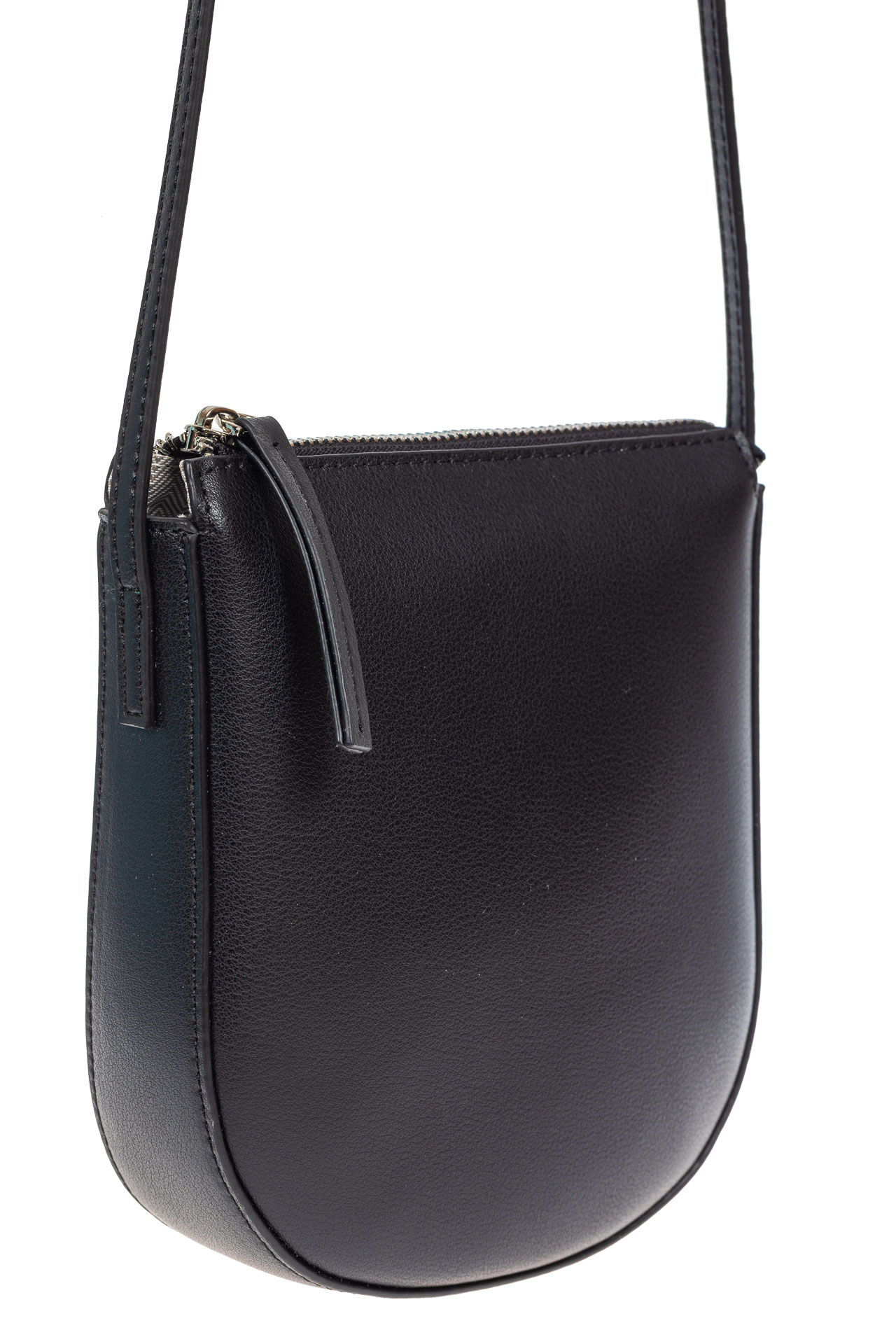 На фото 1 - Женская сумочка saddle из натуральной кожи, цвет чёрный