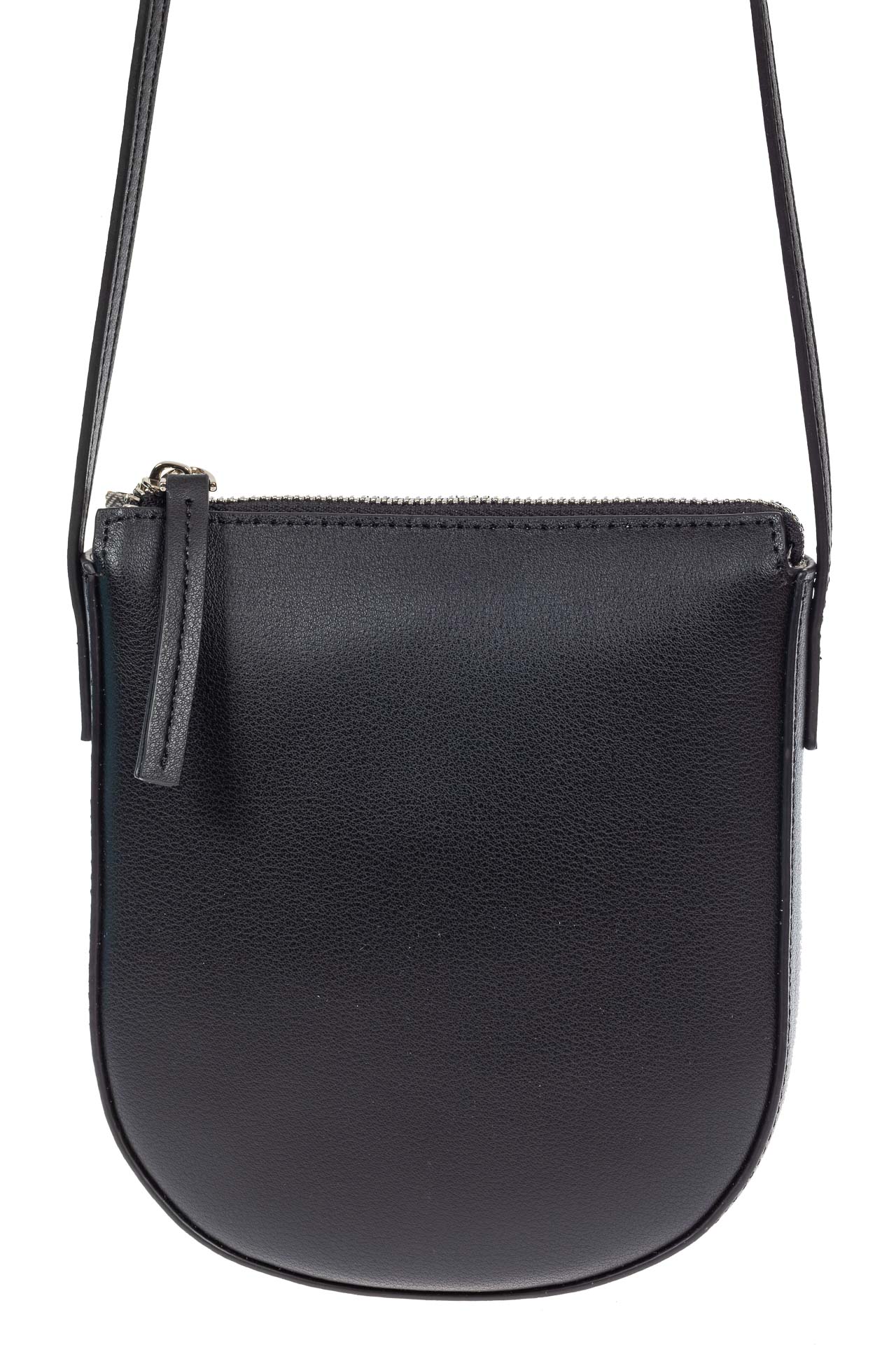 На фото 2 - Женская сумочка saddle из натуральной кожи, цвет чёрный