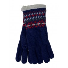 На фото 1 - Вязаные перчатки из шерсти, цвет синий