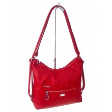 На фото 1 - Женская сумка из искусственной кожи, цвет красный