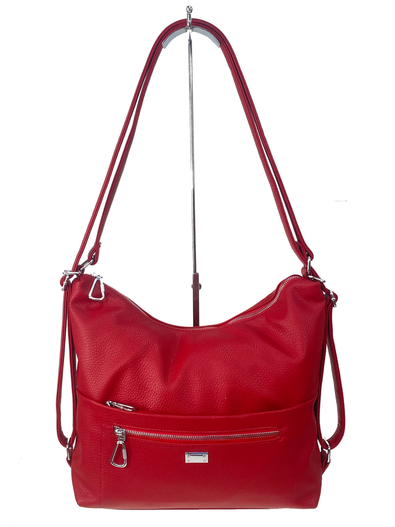 На фото 2 - Женская сумка из искусственной кожи, цвет красный