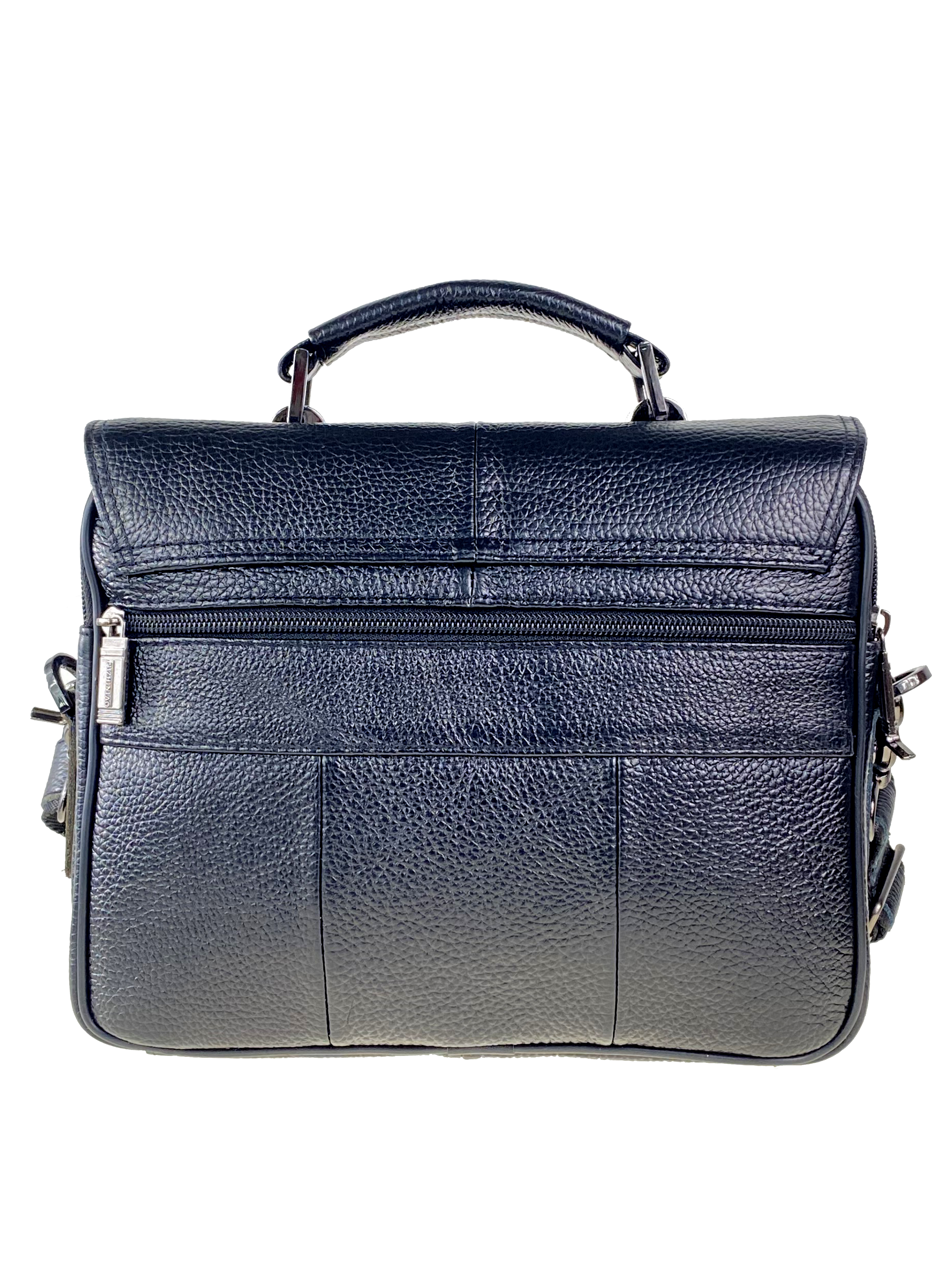 На фото 3 - Мужская сумка-портфель из натуральной кожи, цвет чёрный