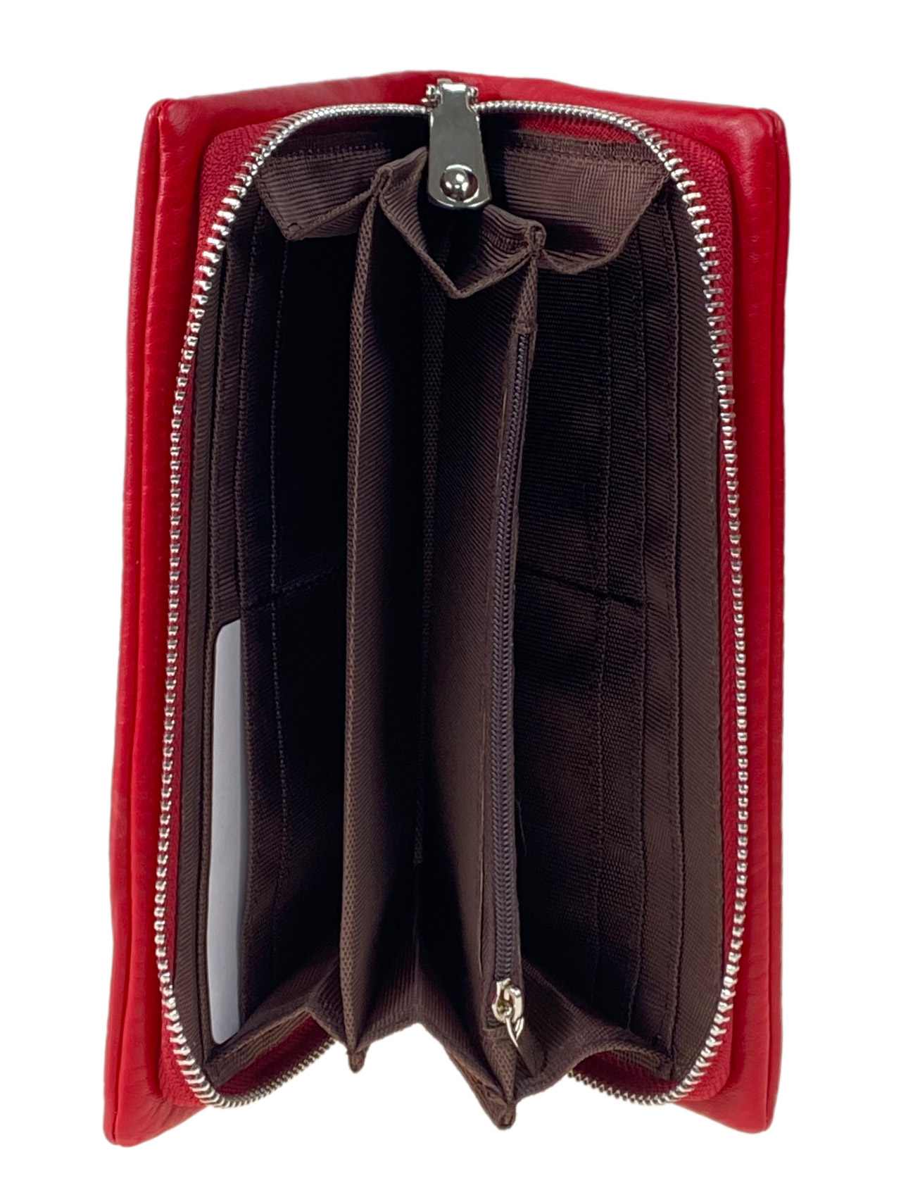 На фото 2 - Женское  портмоне из искусственной кожи, цвет красный