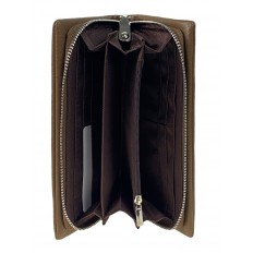 На фото 2 - Женское портмоне из искусственной кожи, цвет бежево-коричневый