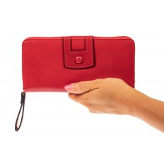 На фото 3 - Женский кошелек из искусственной кожи, цвет красный