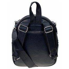 На фото 2 - Женская рюкзак  из искусственной кожи, цвет черный