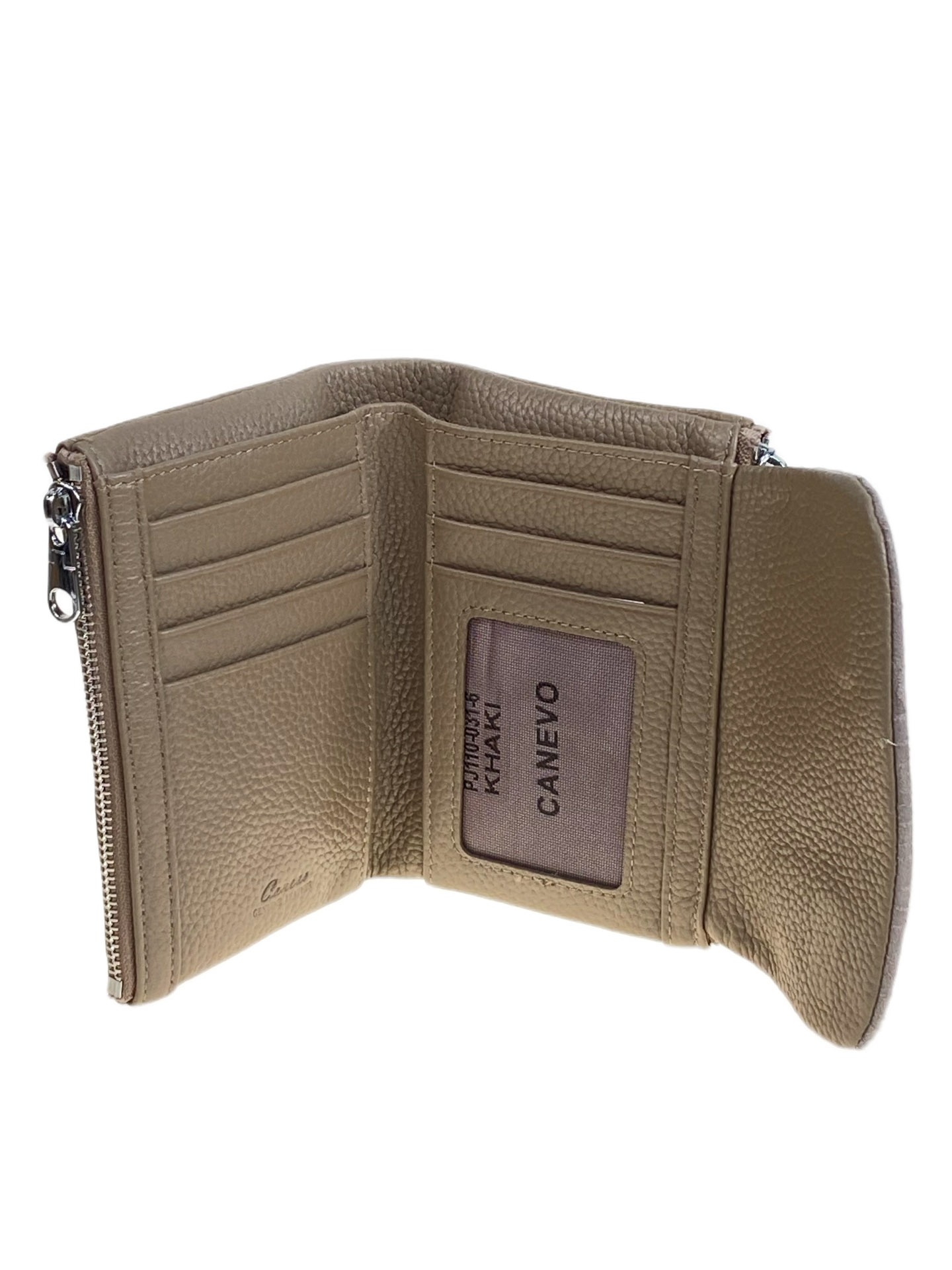 На фото 2 - Женский кошелёк  из натуральной кожи, цвет хаки