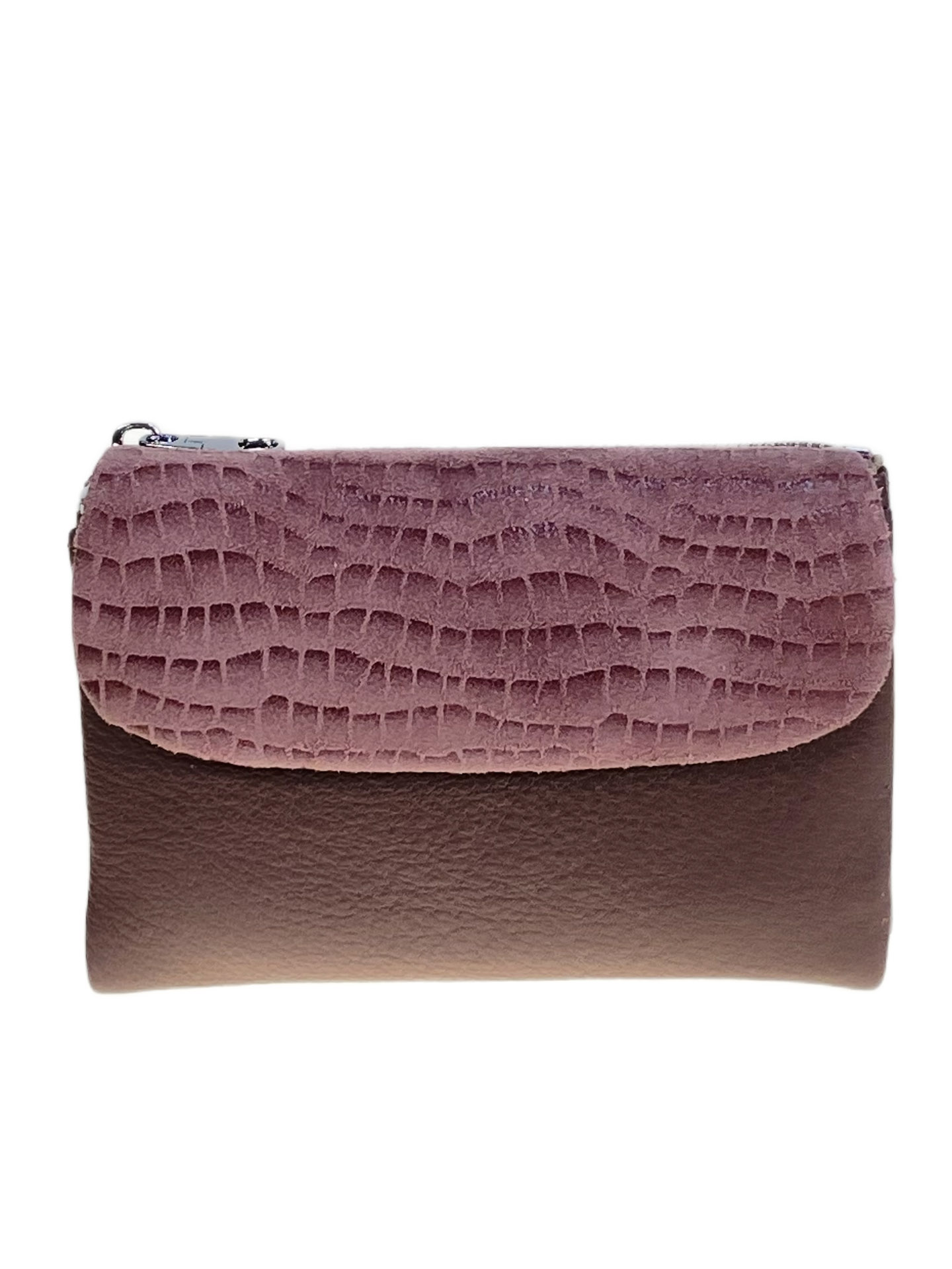 На фото 1 - Женский кошелёк  из натуральной кожи, цвет нежно фиолетовый