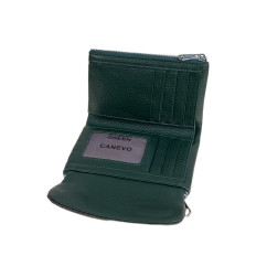 На фото 2 - Женский кошелёк  из натуральной кожи, цвет зеленый