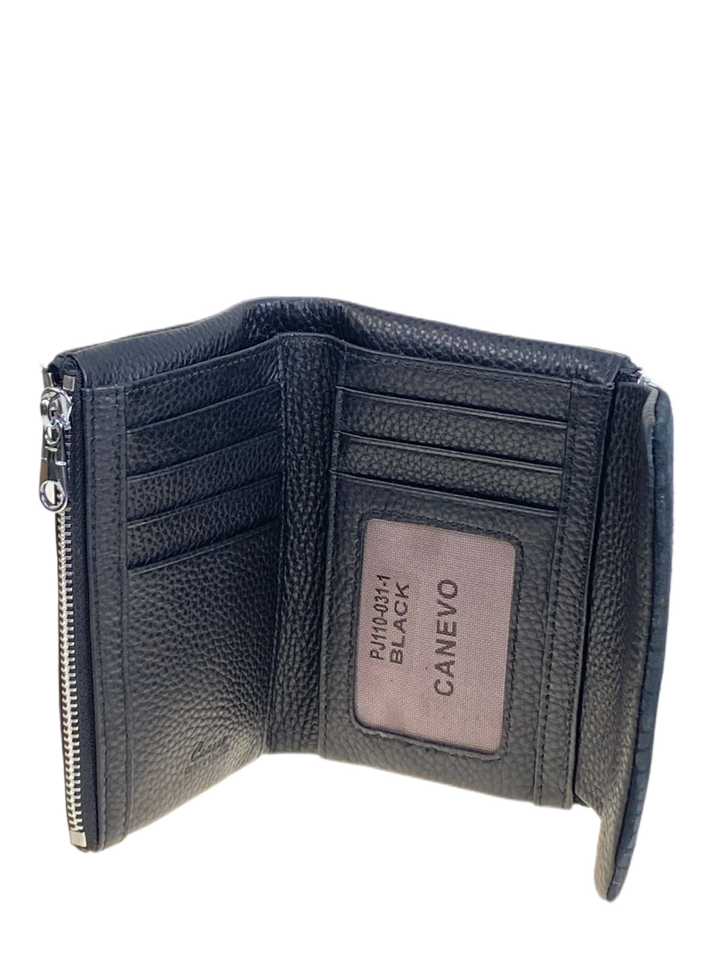 На фото 2 - Женский кошелёк  из натуральной кожи, цвет черный