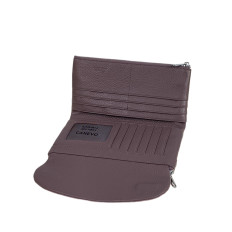 На фото 2 - Женский кошелёк  из натуральной кожи, цвет нежно фиолетовый