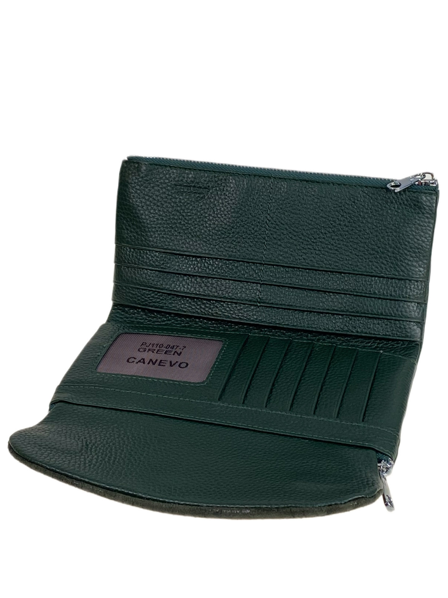 На фото 2 - Женский кошелёк  из натуральной кожи, цвет зеленый