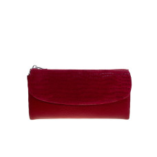 На фото 1 - Женский кошелёк  из натуральной кожи, цвет  бордовый