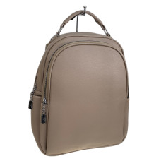 На фото 1 - Женский рюкзак из искусственной кожи, цвет хаки На фото 1 - Женский рюкзак из искусственной кожи, цвет хаки