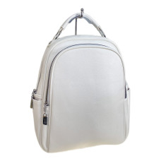 На фото 1 - Женский рюкзак из искусственной кожи, цвет белый