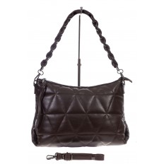 На фото 2 - Женская сумка из искусственной кожи, цвет коричневый