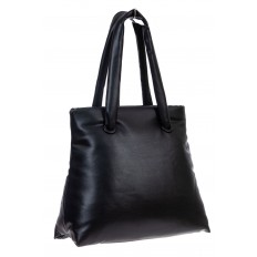 На фото 3 - Женская сумка-шоппер и зискусственной кожи, цвет черный