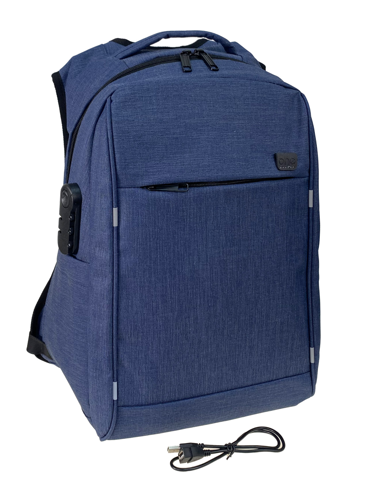 На фото 1 - Универсальный городской рюкзак, цвет синий