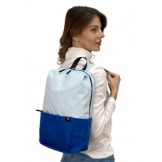 На фото 1 - Молодежный рюкзак из текстиля, цвет сине-голубой 