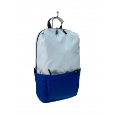 На фото 2 - Молодежный рюкзак из текстиля, цвет сине-голубой 