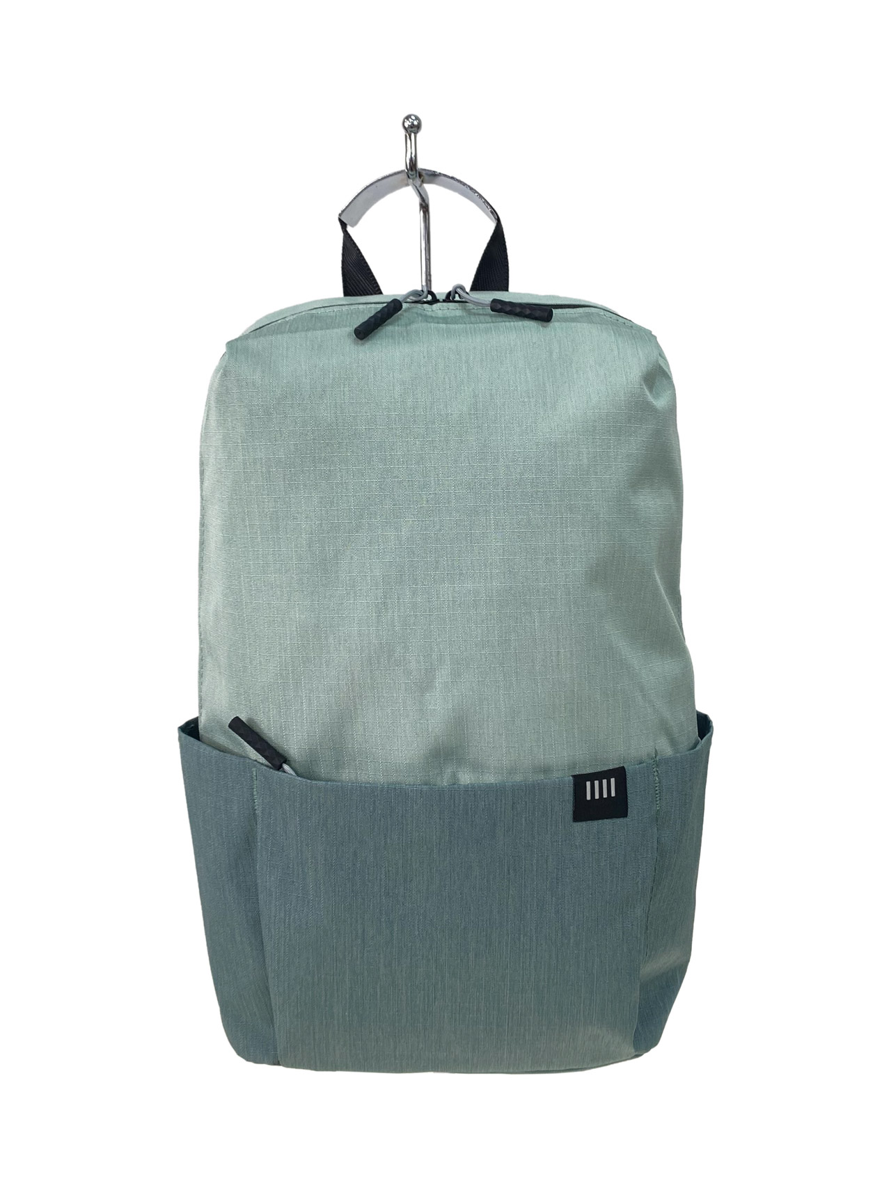 На фото 3 - Молодежный рюкзак из текстиля, цвет зеленый