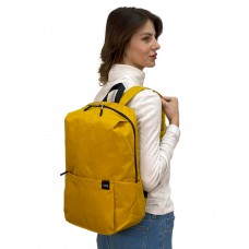 На фото 1 - Молодежный рюкзак из текстиля, цвет желтый 