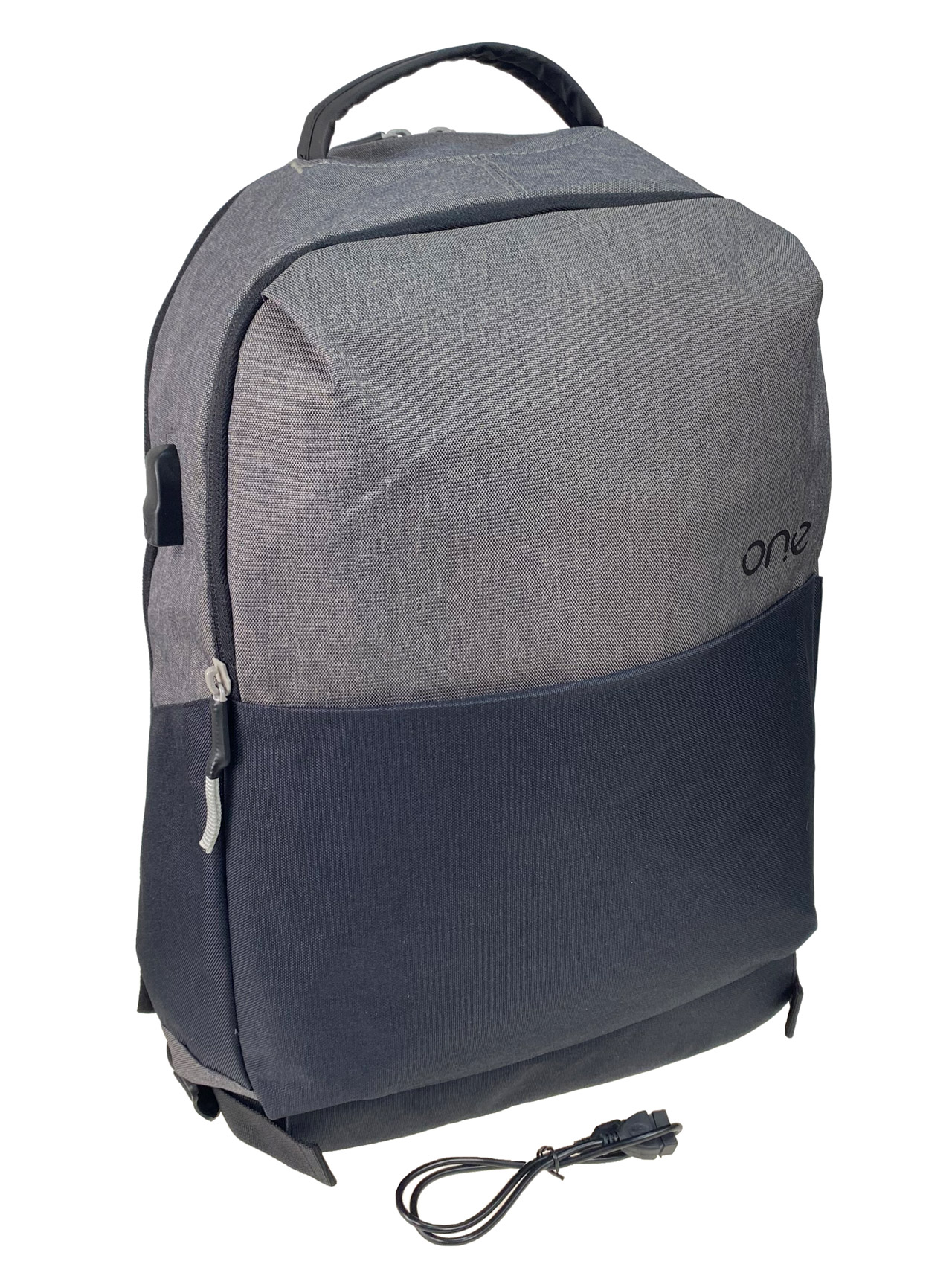 На фото 1 - Универсальный рюкзак из водоотталкивающей ткани, цвет графит