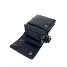 На фото 2 - Мужская сумка планшет из натуральной кожи  цвет черный