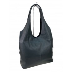 На фото 3 - Женская сумка шоппер из натуральной кожи, цвет графит
