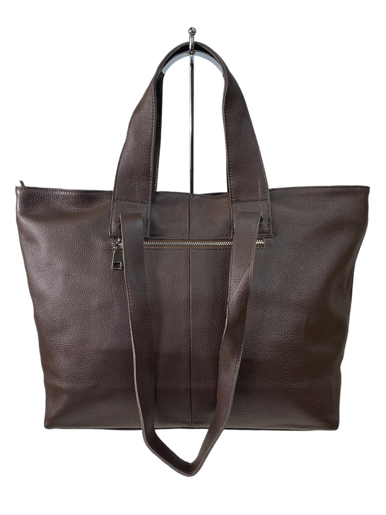 На фото 2 - Женская сумка из натуральной кожи, цвет кофе 