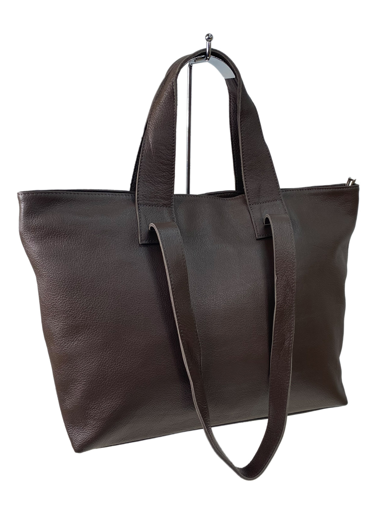 На фото 3 - Женская сумка из натуральной кожи, цвет кофе 